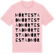 Pink Cotton t-shirt med Mörtestad ordlek t-shirt