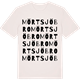 Vintage White t-shirt med Mörtsjöbro ordlek t-shirt