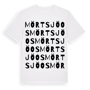 Mörtsjöos ordlek t-shirt – ekologisk bomull t-shirt från Pinshirt