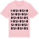 Pink Cotton t-shirt med Mos ordlek t-shirt