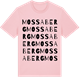 Pink Cotton t-shirt med Mossaberg ordlek t-shirt