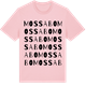 Pink Cotton t-shirt med Mossabo ordlek t-shirt