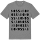 Mid Heather Gray t-shirt med Mossabo ordlek t-shirt