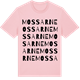Pink Cotton t-shirt med Mossarne ordlek t-shirt