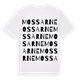 White t-shirt med Mossarne ordlek t-shirt