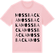 Pink Cotton t-shirt med Mossbacka ordlek t-shirt