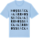 Blue Soul t-shirt med Mossbäckakärr ordlek t-shirt