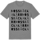 Mid Heather Gray t-shirt med Mossbäckakärr ordlek t-shirt