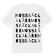 Mossbäckakärr ordlek t-shirt