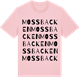 Pink Cotton t-shirt med Mossbacken ordlek t-shirt