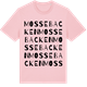 Pink Cotton t-shirt med Mossebacken ordlek t-shirt