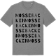 Mid Heather Gray t-shirt med Mossebacken ordlek t-shirt