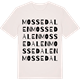 Vintage White t-shirt med Mossedalen ordlek t-shirt