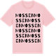 Pink Cotton t-shirt med Mossen ordlek t-shirt