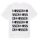 White t-shirt med Mossen ordlek t-shirt