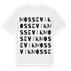 White t-shirt med Mossevik ordlek t-shirt