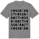 Mid Heather Gray t-shirt med Mossgärdet ordlek t-shirt
