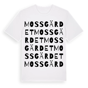 Mossgärdet ordlek t-shirt – ekologisk bomull t-shirt från Pinshirt