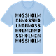 Blue Soul t-shirt med Mossholmen ordlek t-shirt