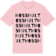 Pink Cotton t-shirt med Mosshult ordlek t-shirt