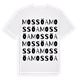 White t-shirt med Mossöa ordlek t-shirt