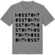 Mid Heather Gray t-shirt med Mosstomt ordlek t-shirt