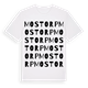 White t-shirt med Mostorp ordlek t-shirt