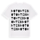 White t-shirt med Motomten ordlek t-shirt