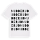 White t-shirt med Mudderud ordlek t-shirt