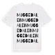 White t-shirt med Muggedalen ordlek t-shirt