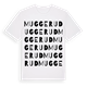 White t-shirt med Muggerud ordlek t-shirt