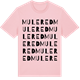 Pink Cotton t-shirt med Mulered ordlek t-shirt