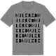 Mid Heather Gray t-shirt med Mulered ordlek t-shirt