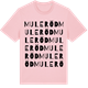 Pink Cotton t-shirt med Muleröd ordlek t-shirt