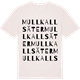 Vintage White t-shirt med Mullkallsäter ordlek t-shirt