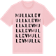 Pink Cotton t-shirt med Mullklev ordlek t-shirt