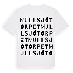 Mullsjötorpet ordlek t-shirt – ekologisk bomull t-shirt från Pinshirt