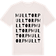 Vintage White t-shirt med Mulltorp ordlek t-shirt