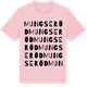 Pink Cotton t-shirt med Mungseröd ordlek t-shirt