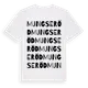 White t-shirt med Mungseröd ordlek t-shirt