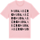 Pink Cotton t-shirt med Munkaberg ordlek t-shirt