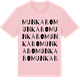 Pink Cotton t-shirt med Munkabo ordlek t-shirt