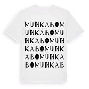 Munkabo ordlek t-shirt – ekologisk bomull t-shirt från Pinshirt