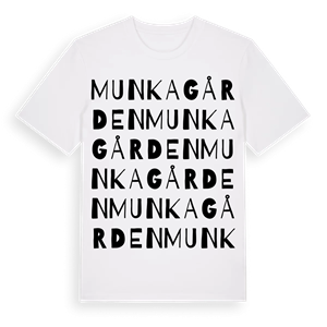 Munkagården ordlek t-shirt – ekologisk bomull t-shirt från Pinshirt