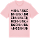 Pink Cotton t-shirt med Munkängen ordlek t-shirt