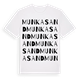 White t-shirt med Munkasand ordlek t-shirt