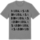 Mid Heather Gray t-shirt med Munkasand ordlek t-shirt