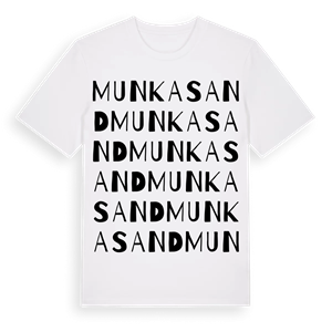Munkasand ordlek t-shirt – ekologisk bomull t-shirt från Pinshirt