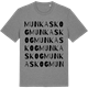 Mid Heather Gray t-shirt med Munkaskog ordlek t-shirt
