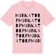 Pink Cotton t-shirt med Munkatorp ordlek t-shirt